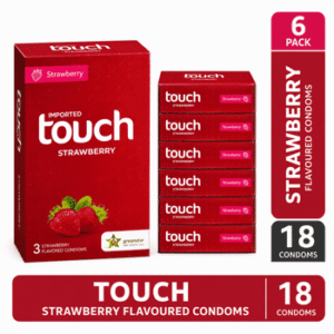Touch Strawberry Flavored Condoms Pack of 6