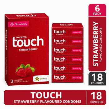 Touch Strawberry Flavored Condoms Pack of 6
